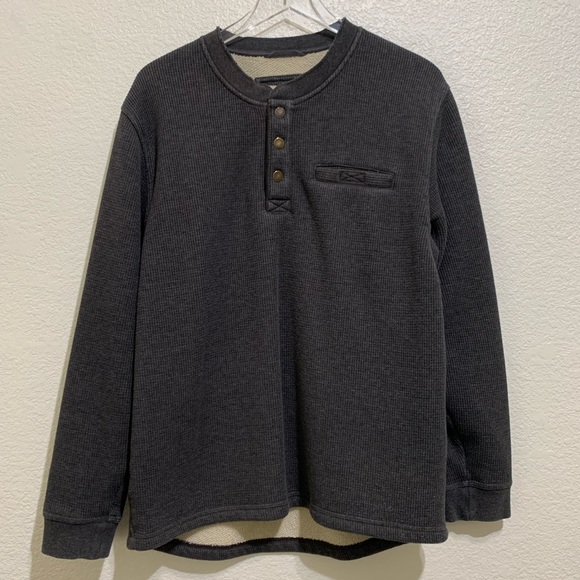 Bonded Waffle Fleece Henley 